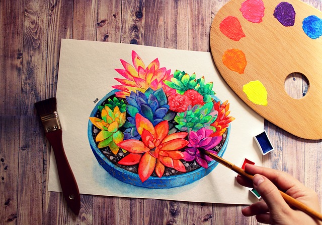 malování květin